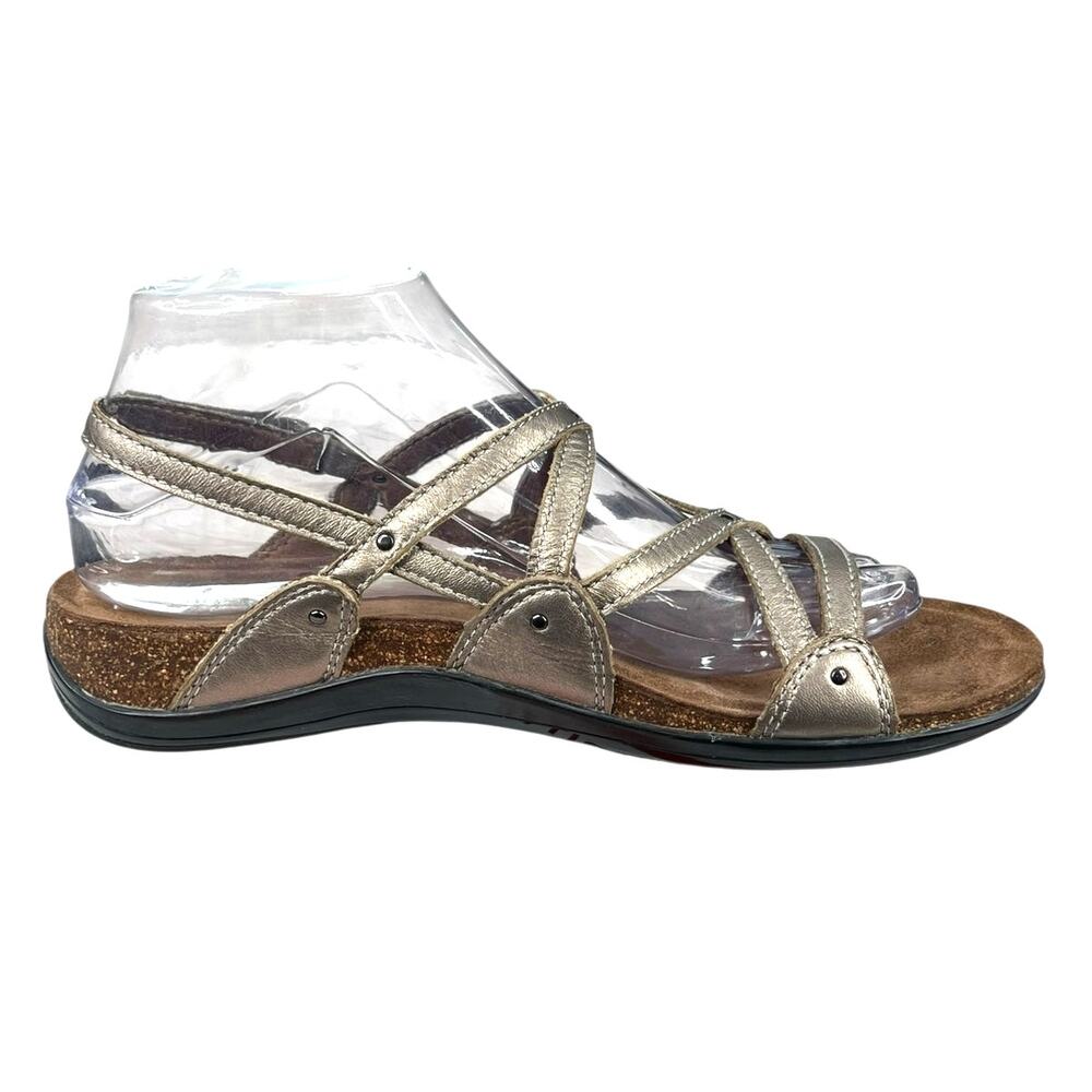 Dansko Women’s Jovie Pewter Leather Strappy Sandal Size 39 US 8.5/9 - Picture 4 of 11